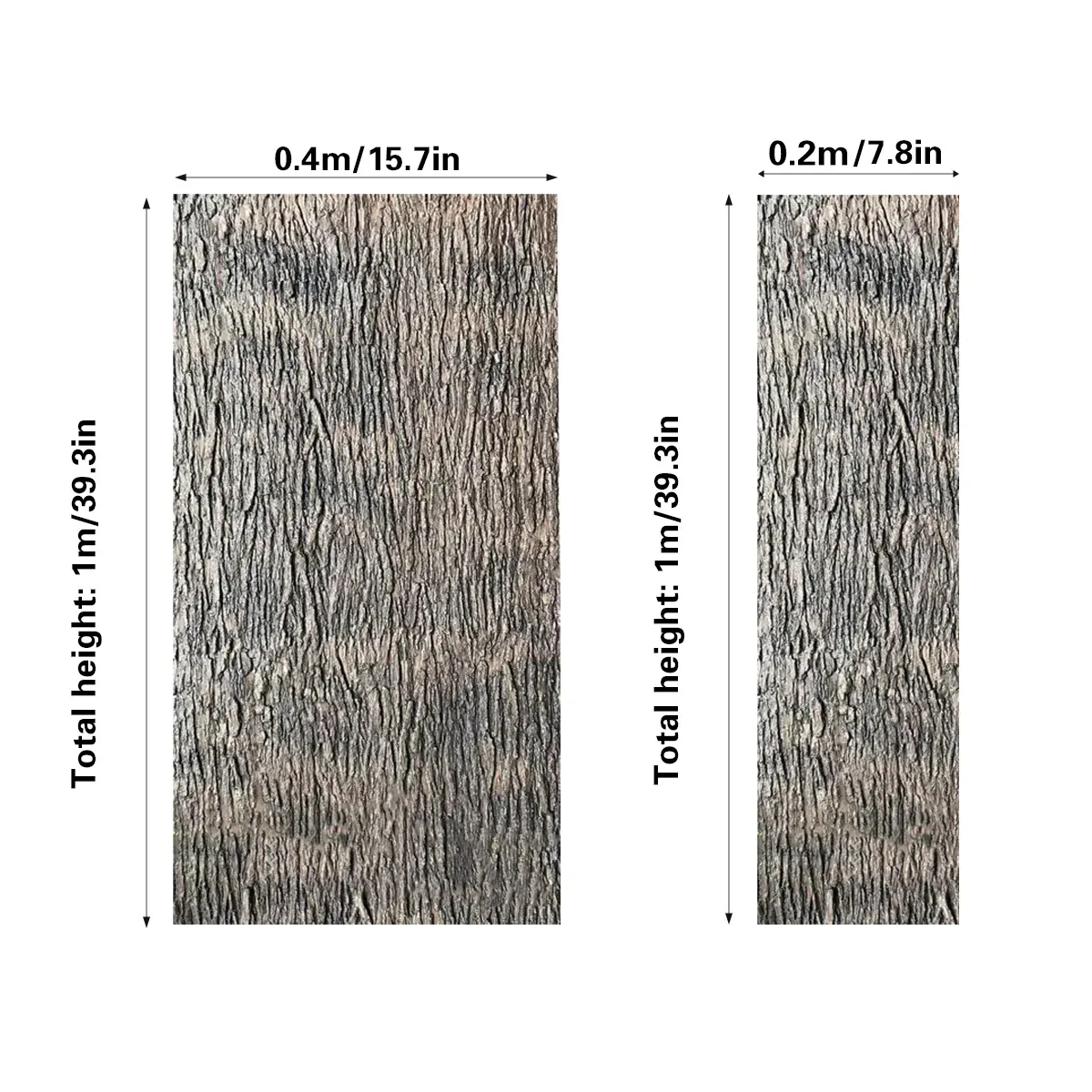 Simulation of Tree Bark Water Pipe Cover Decoration Realistic Texture Home Use - 40 × 100cm — image 4