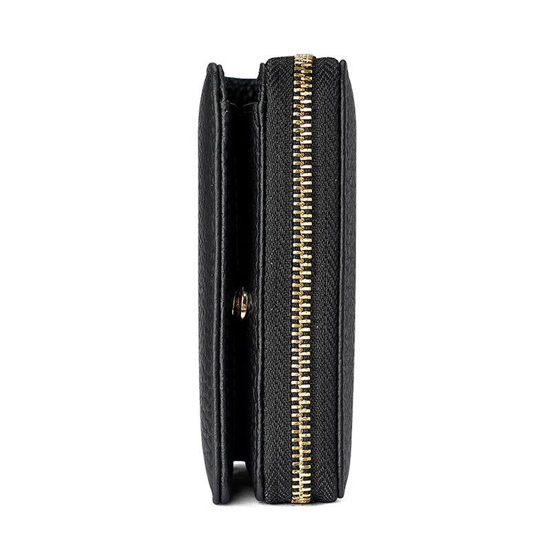 Red Compact RFID Genuine Leather Wallet for Women - Secure Zipper Card Holder & Coin Purse โ image 5