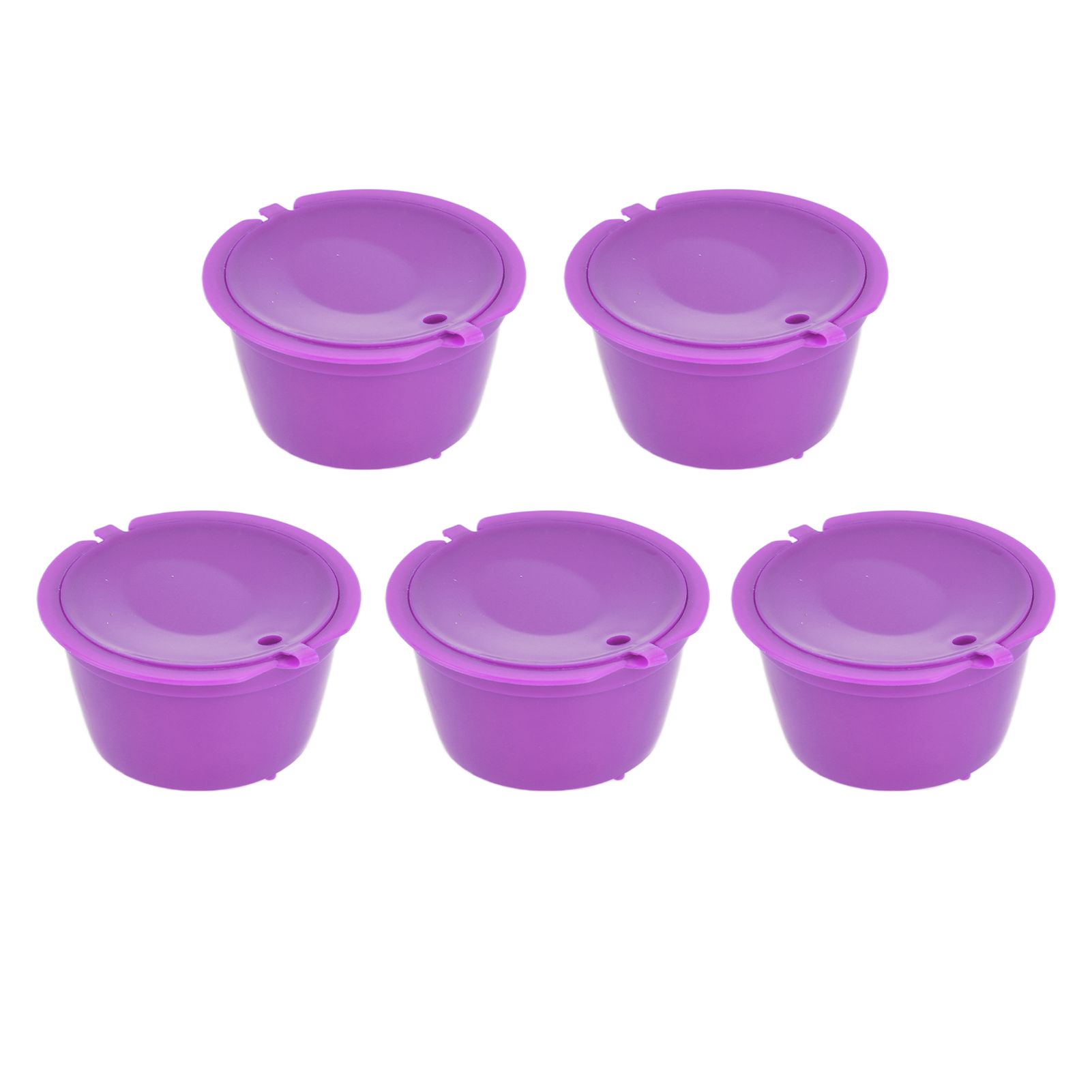5Pcs 50ml Coffee Capsule Reusable Coffee Filter Cup with Spoon for DOLCE GUSTO Coffee MachinePurple โ image 3