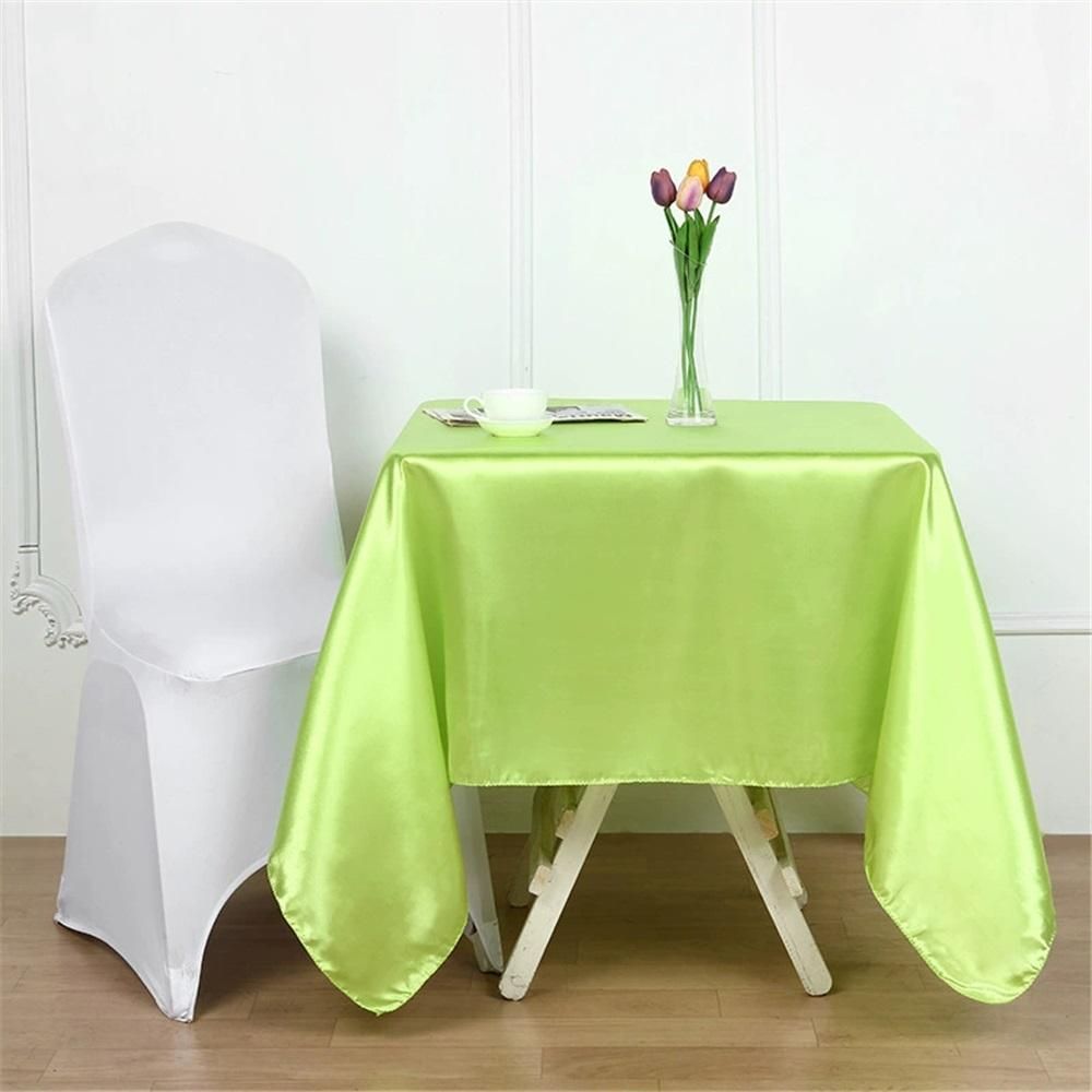 85inch/215cm Tablecloth Overlay, Green Square Tablecloth Cover, Wrinkle-Free Table Cover, Stain-Resistant Fabric for Party, Wedding, Banquet Table Decoration โ image 2