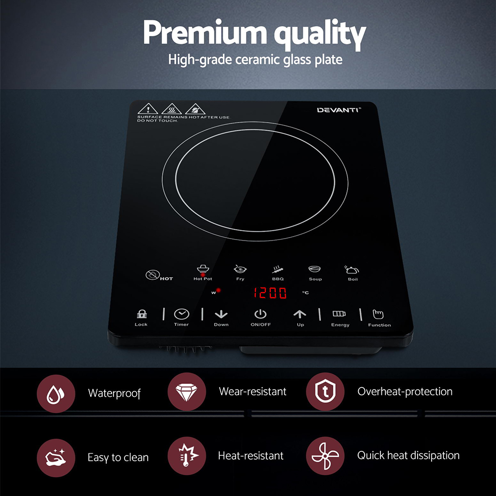 Devanti Electric Ceramic Cooktop 30cm — image 5