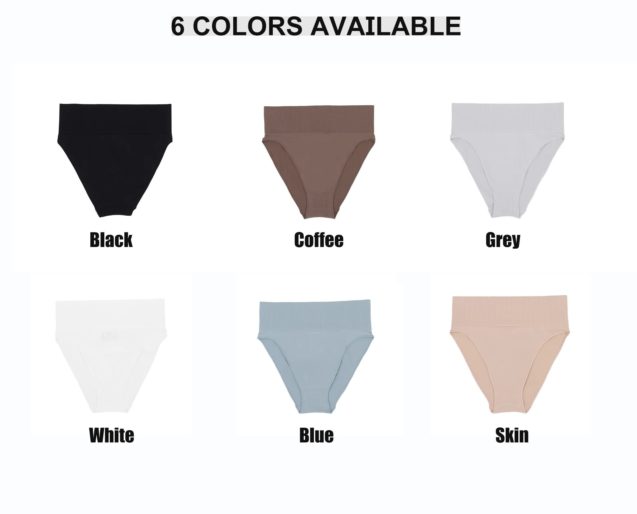 3 Pcs Size M Black Microfiber High-Waisted Thong Underwear with Tummy Control - Slimming Comfort โ image 2