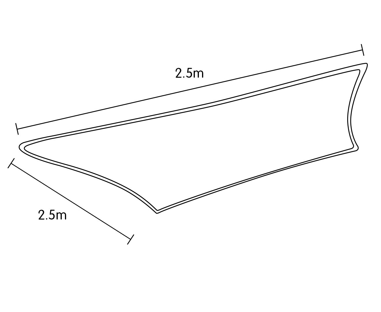 Wallaroo Square Shade Sail 2.5 x 2.5m - Sand โ image 3