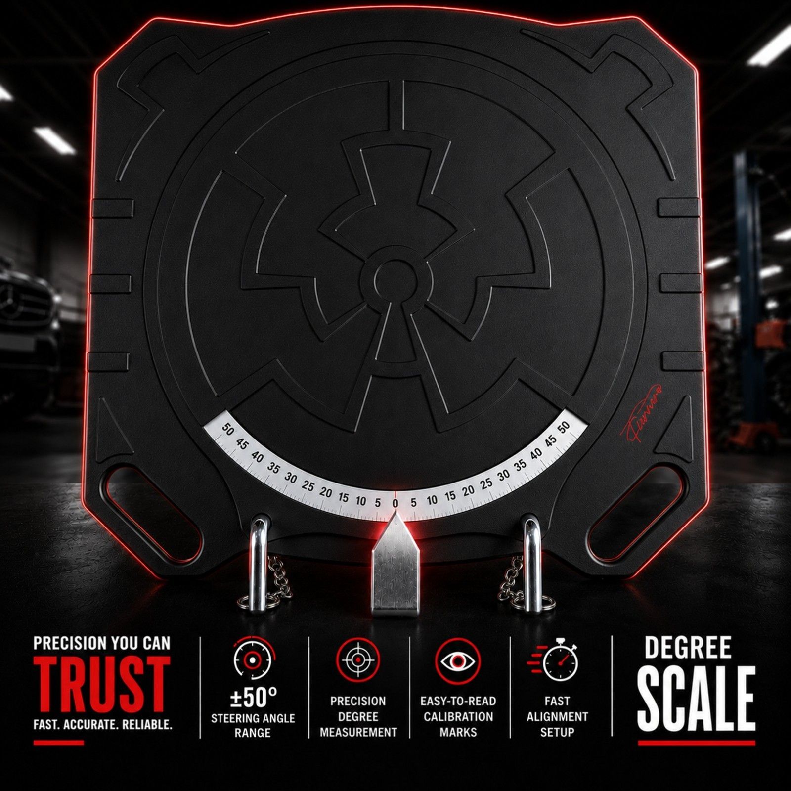 2 pc Aluminum Wheel Alignment Turntable Pair 360° Rotating Turn Plate 2 Ton — image 5