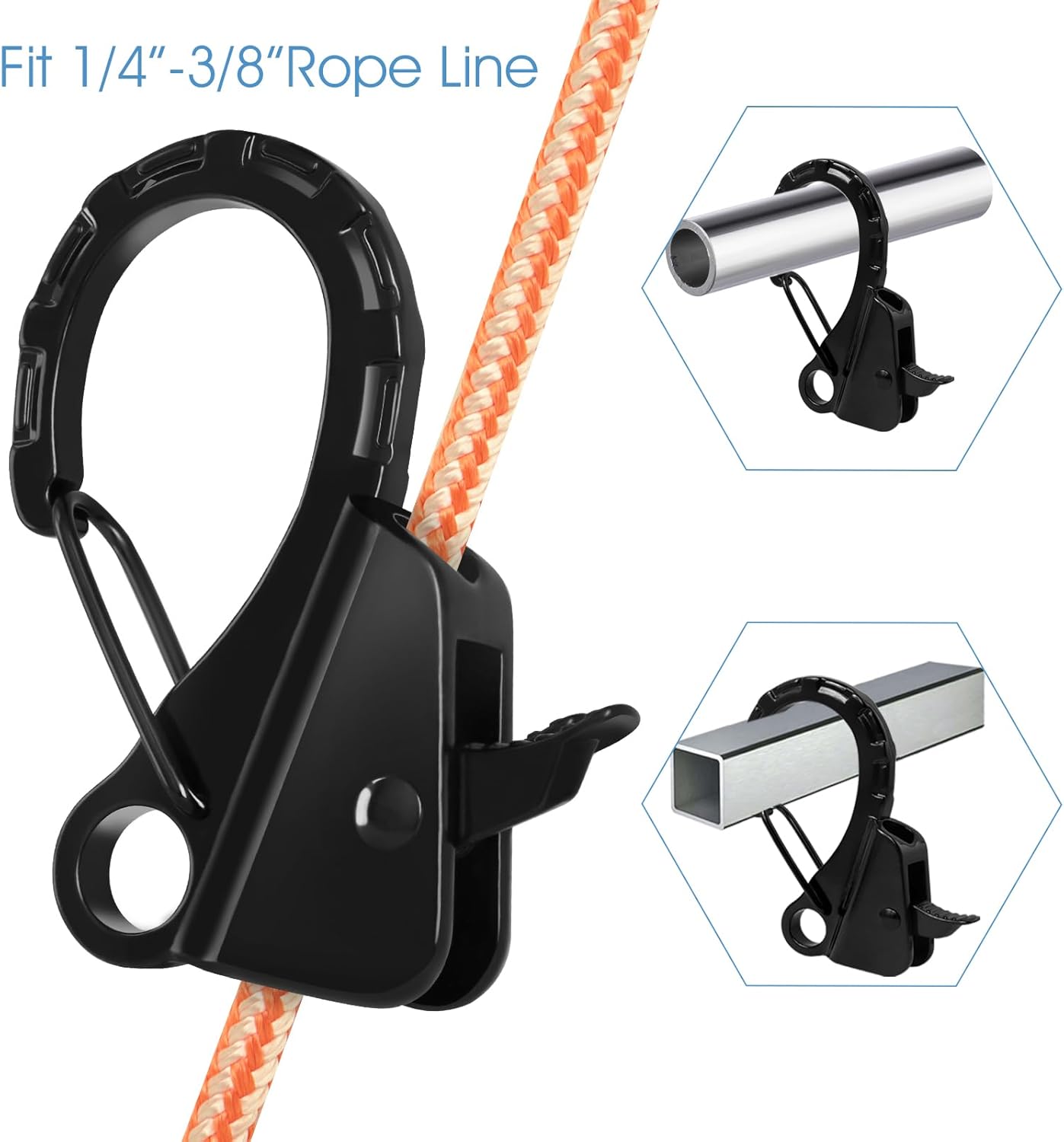 Stainless Steel Boat Fender Clips Boat Fender Quick Release Clip Boat Bumper for Docking, Adjustable Boat Rail Fender Clips for Boats, Boat Bumper Holders — image 2