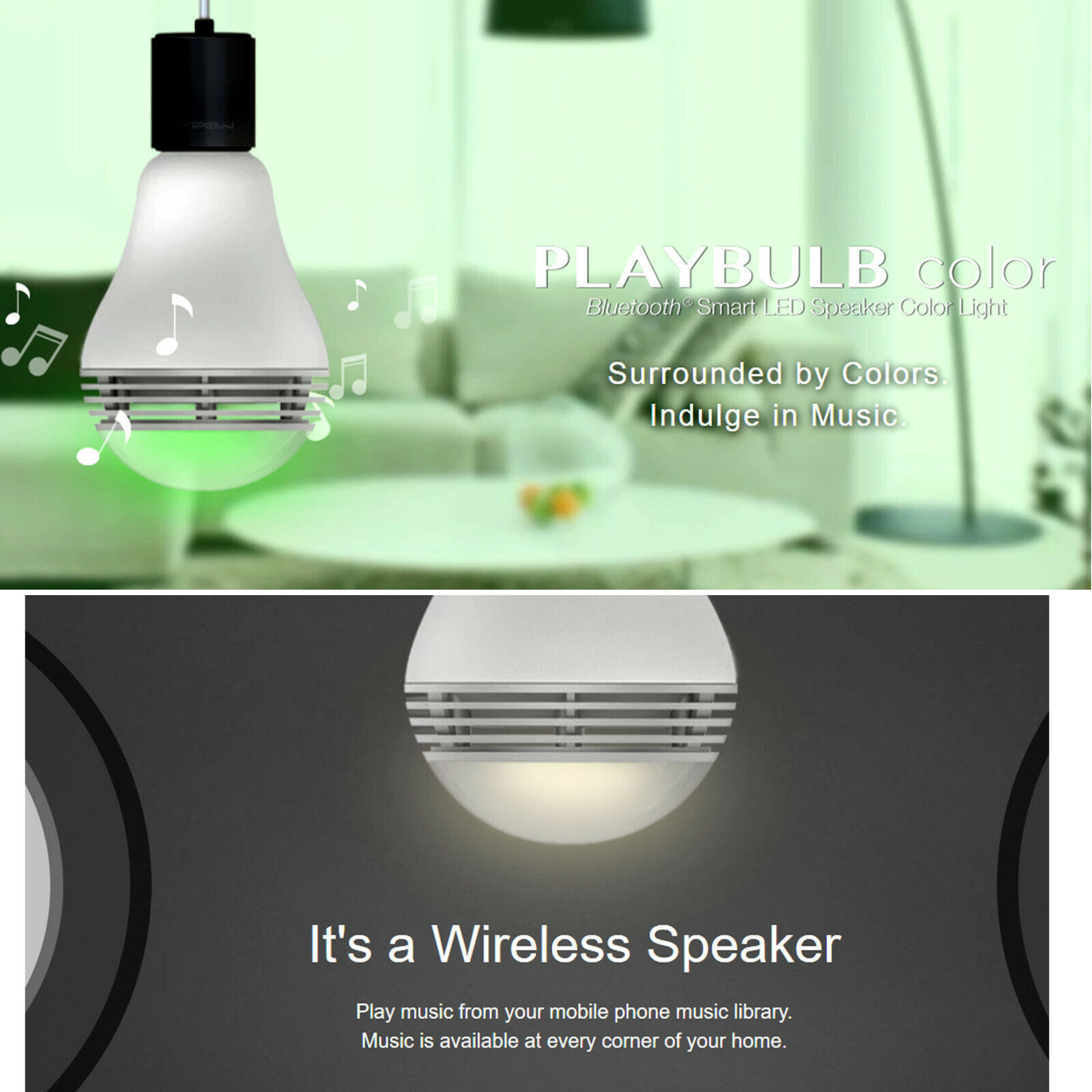MiPow Playbulb STUDIO Gift Set Novelty LED Light Bulb & Candle Bluetooth Audio — image 4