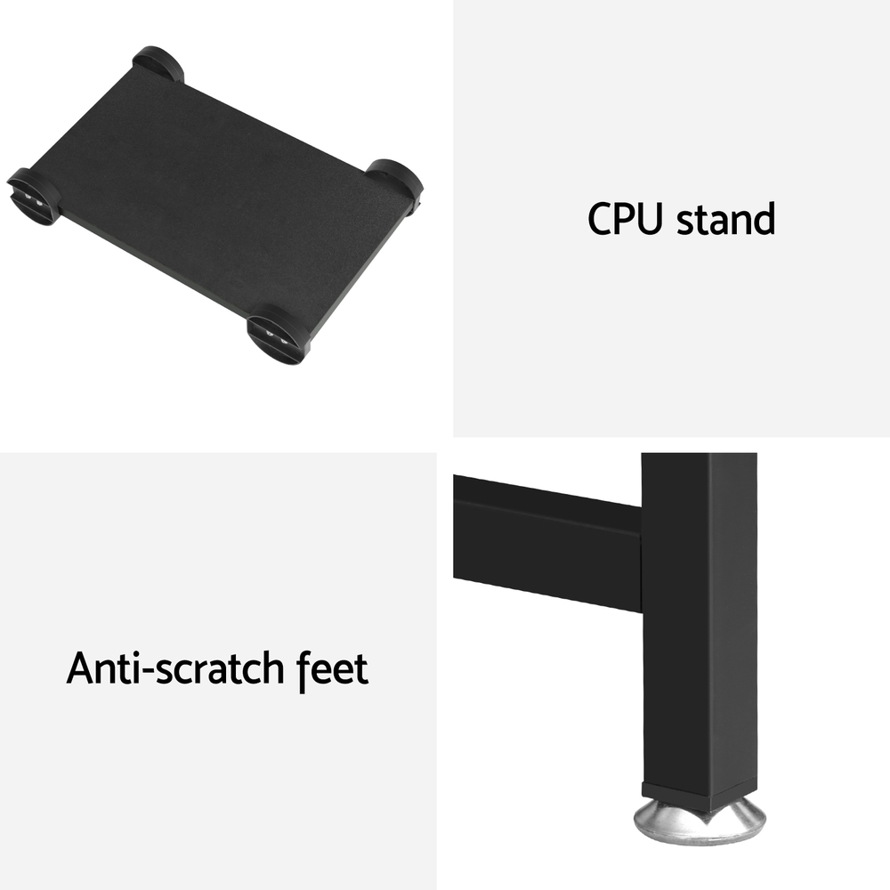 Artiss Computer Desk L-Shape CPU Stand Black 147CM β image 6