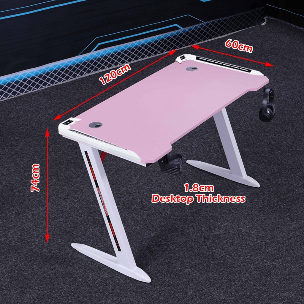 140cm RGB Gaming Desk Desktop PC Computer Desks Desktop Racing Table Office Laptop Home AU — image 5