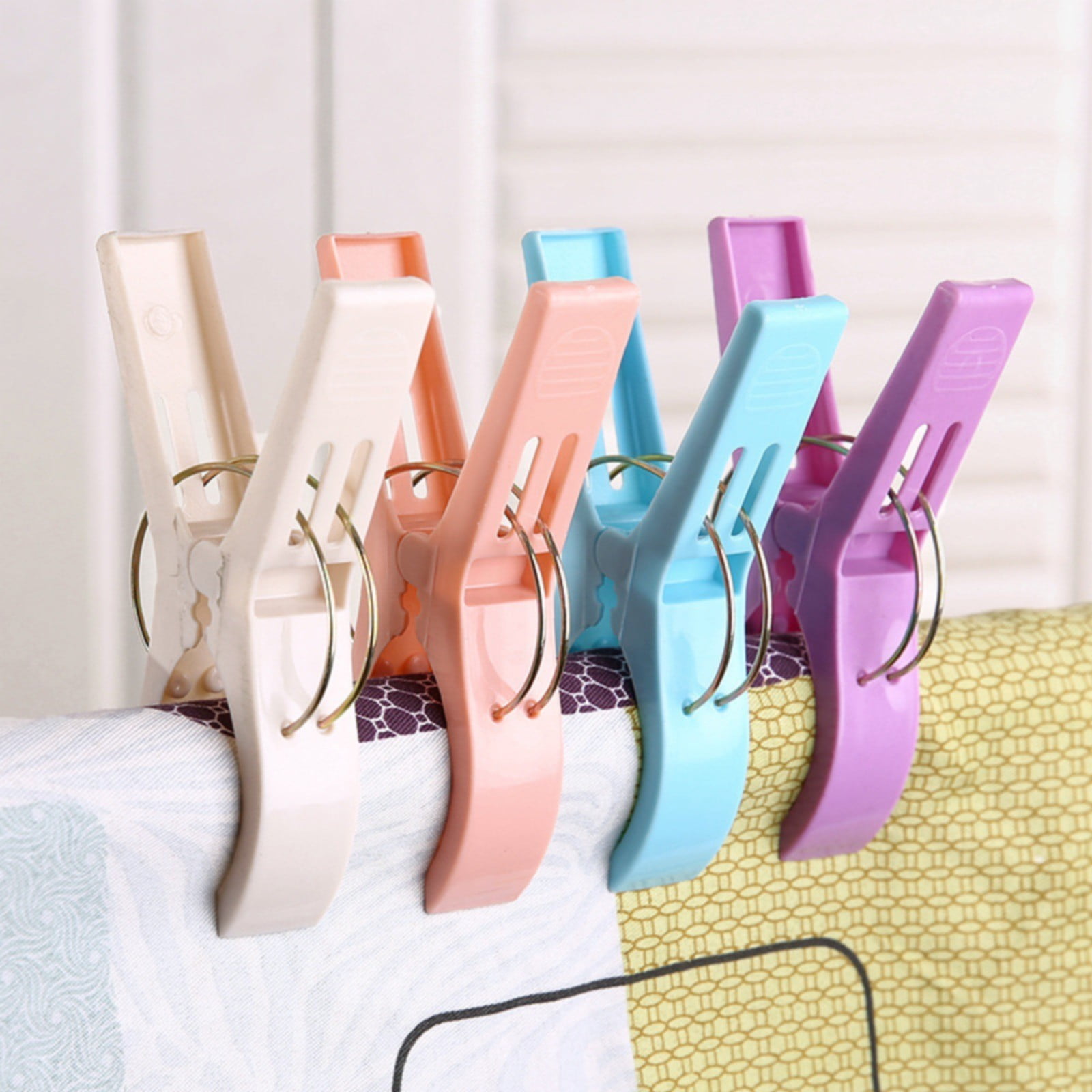 Towel Pegs,Beach Towel Clips for Chairs Cruise Plastic Clothes Pins Beach Chair Towel Clips,Towel Holder Clips,Heavy Duty Clothes, Multicolored — image 2
