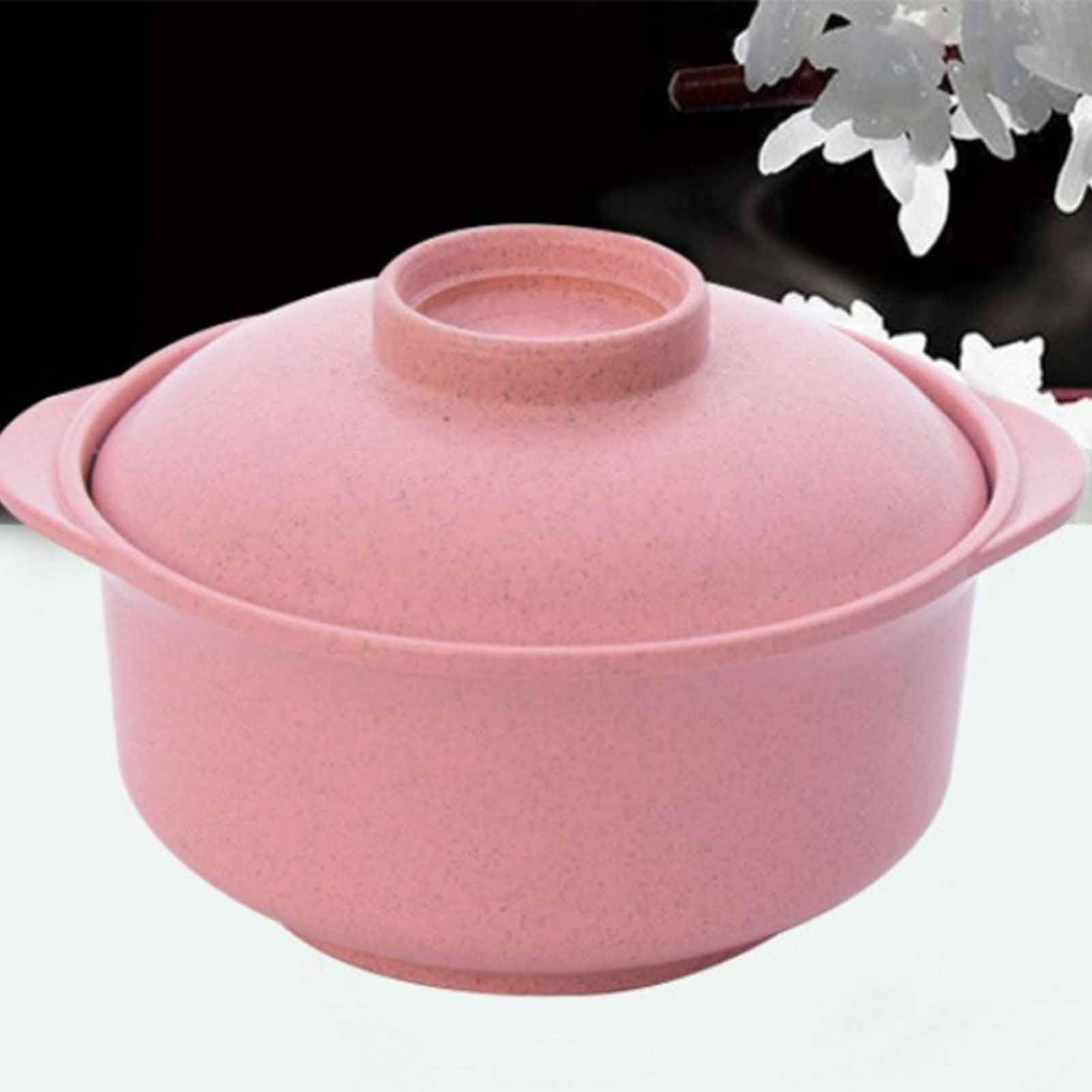Microwave Ramen Bowl, Noodle Bowl Portable Ramen Cooker Soup Bowl With Lid Noodles Mug Cute Noodle Bowl Ramen Noodle Bowl Pink — image 4