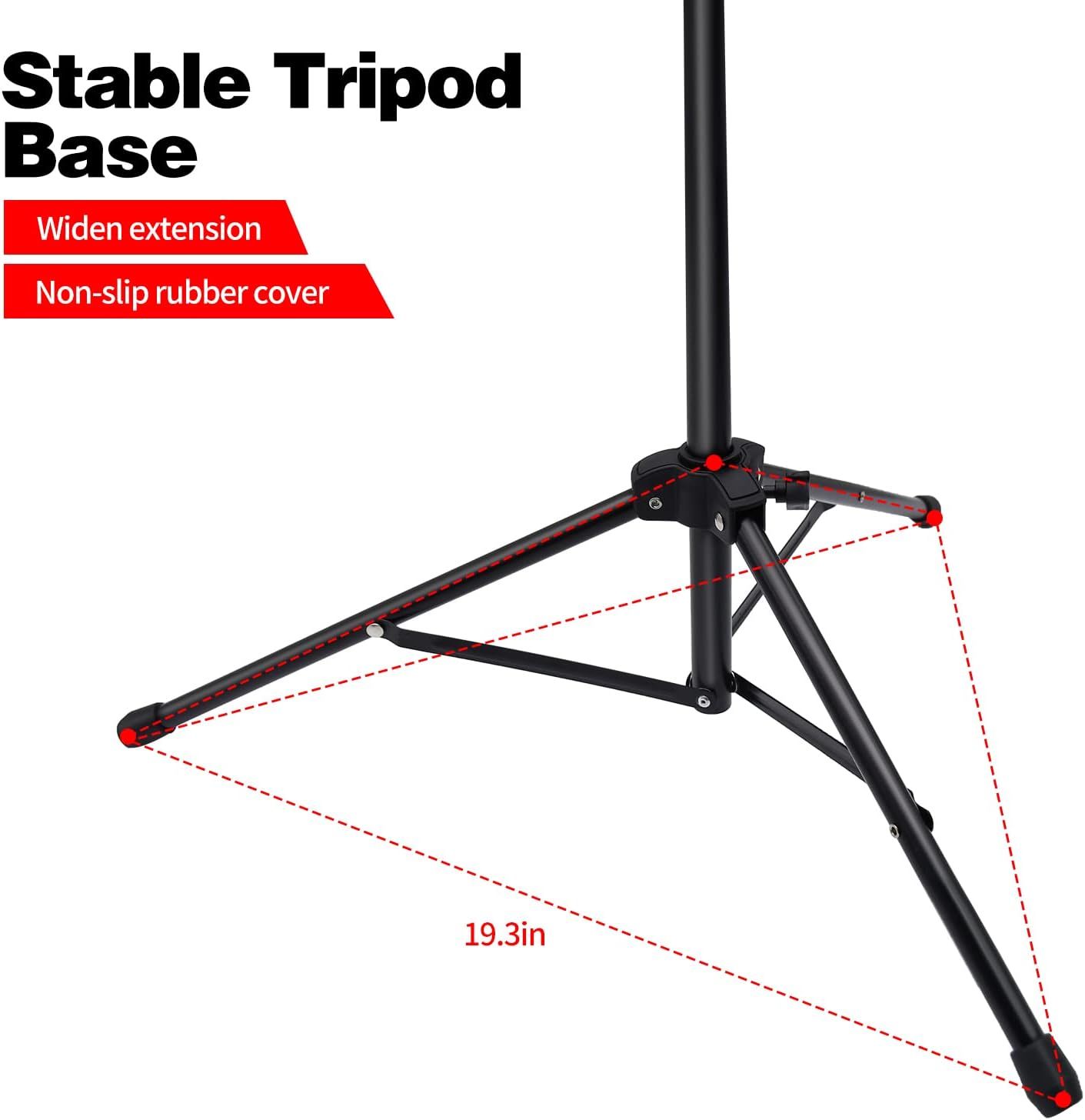 Sheet Music Stand with Carry Bag, Adjustable Folding Music Holder for Guitar, Ukulele, Violin, School Practice and Stage Use, Black โ image 4