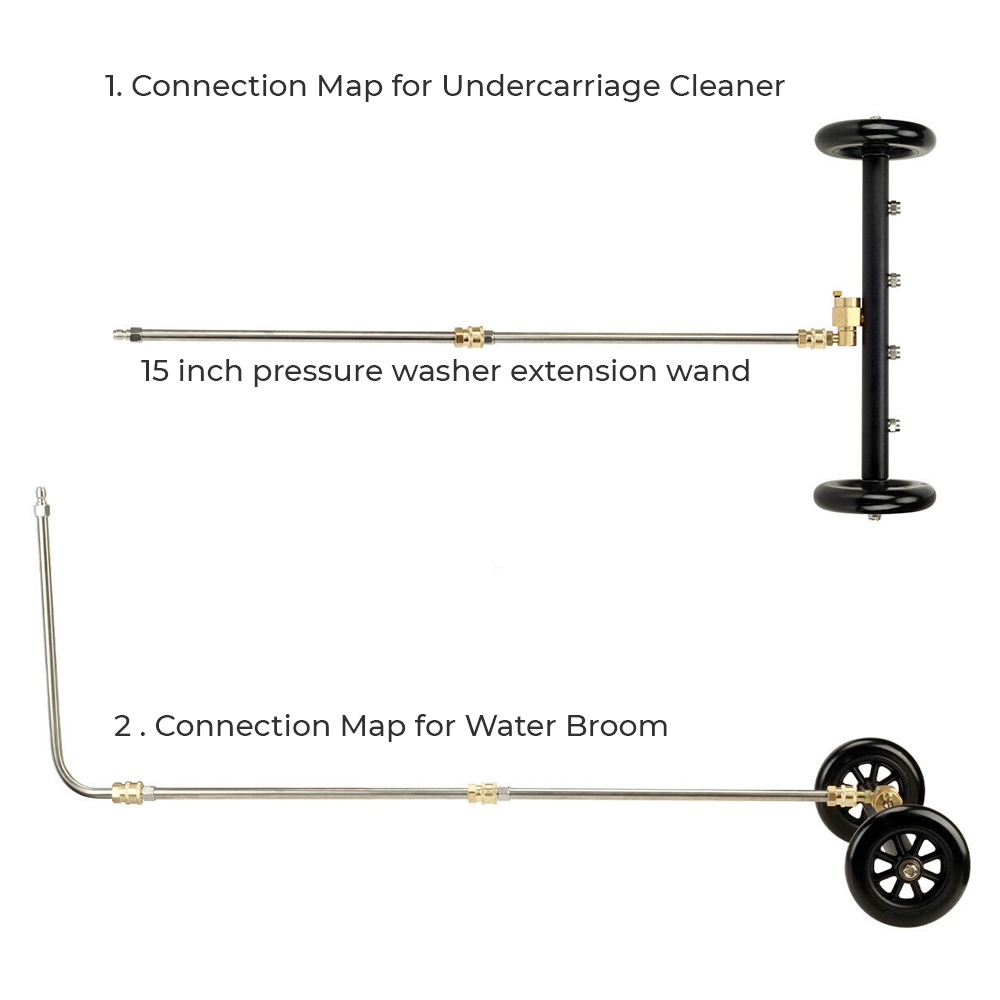 High Pressure Water Spray Broom Car Chassis Undercarriage Cleaner Washer 4000PSI โ image 3