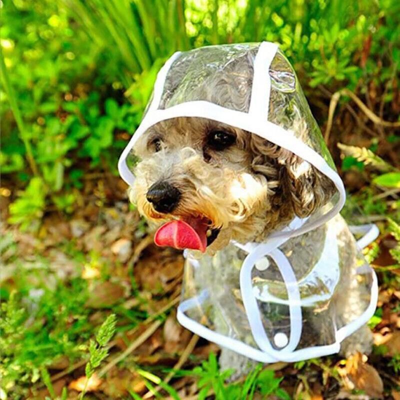 Puppy Waterproof Pet Dog Raincoat Jacket Clothes Vest Rain Coat Outdoor Hoodies White - XL โ image 3