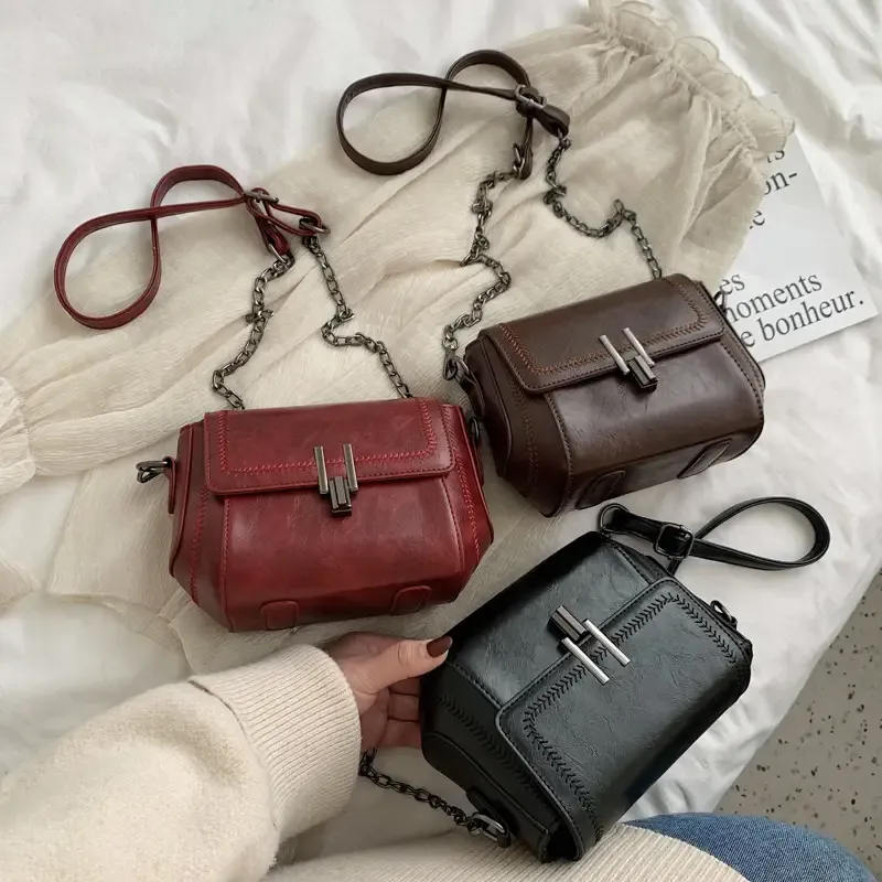 Trendy Vintage Mini Bag | PVC Light Travel, Go Freely — Commute & Outdoor Dual-Purpose Crossbody Shoulder Bag./brown — image 3
