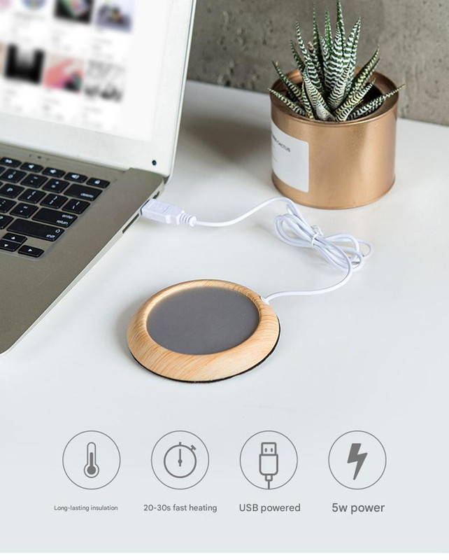 USB Cup Warmer - Black Electric Beverage Warmer for Desk, Office and Home โ image 3