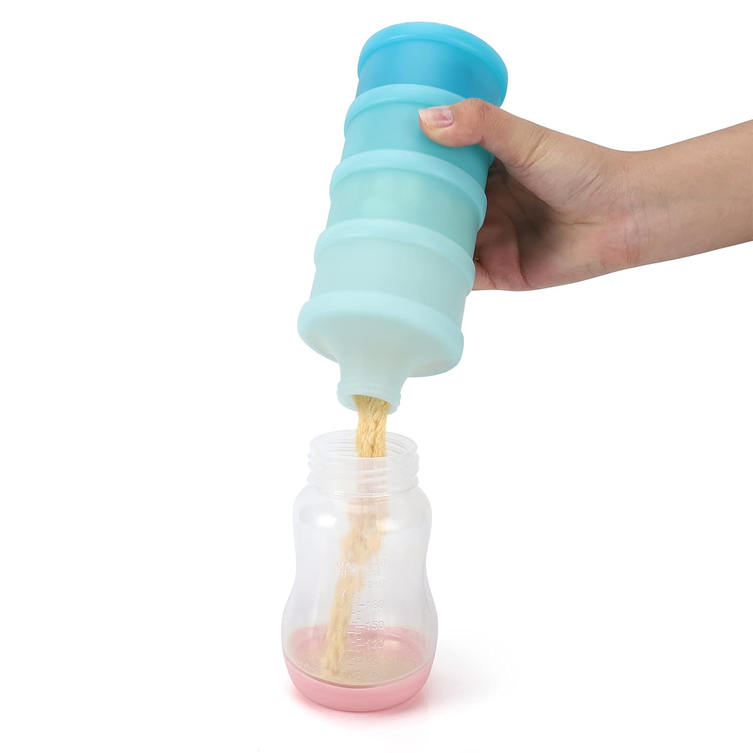 Baby Formula Dispenser On The Go, Stackable Formula Dispenser Formula Container to Go, Non-Spill Portable Milk Powder Kids Snack Storage Container, BPA Free โ image 5