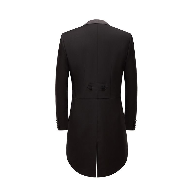 POSHAWN Mens 3 Piece Suit Double Breasted Black XXL — image 2