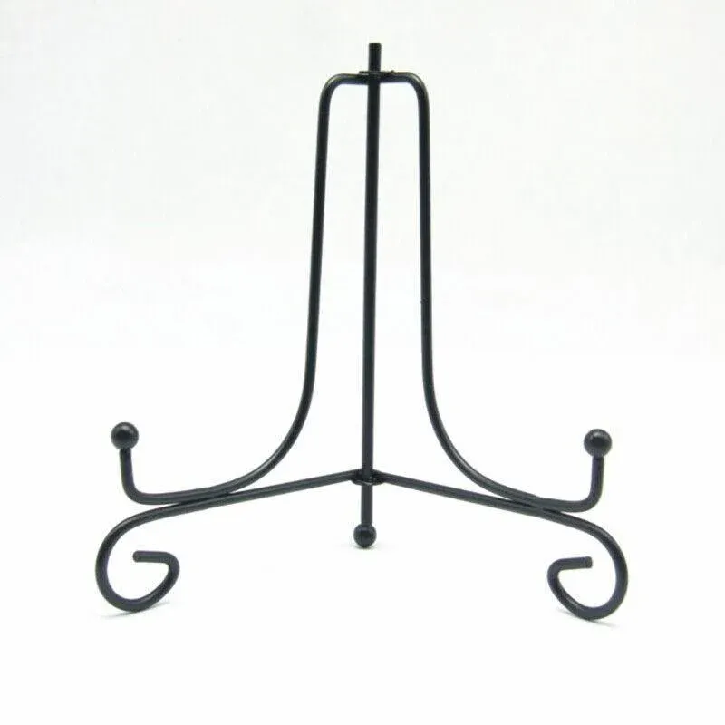 Plate Stands Iron Display Easel Photo Picture Bowl Dish Book Holder Frame Black - 7 Inch — image 6