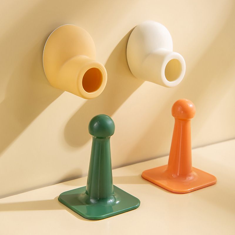 2 Pcs Door Stopper,Creative Door Stoppers, Punch-Free Door Suction Door Stopper Silicone Door Rear Suction Mute Door Stop — image 2