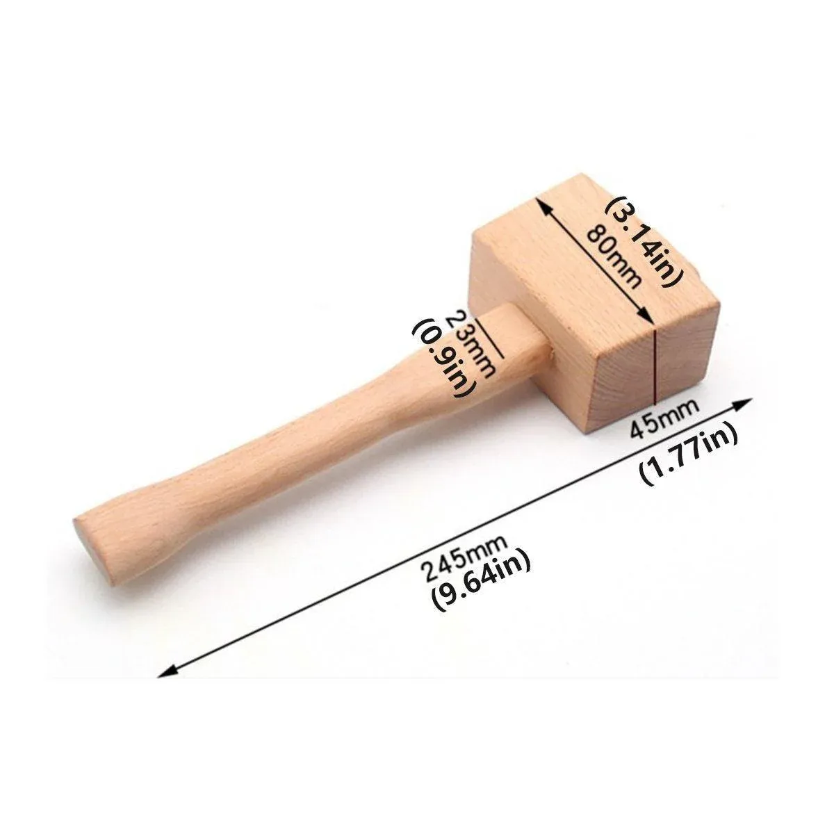 DIY Leather Craft Tools Square Solid Wood Hammer Mallet for Leatherworking — image 3