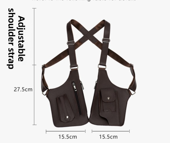 Army Green Multi-functional Expandable Men's Tactical Chest Rig Bag - Waterproof & Lightweight Retro Underarm Pack โ image 5