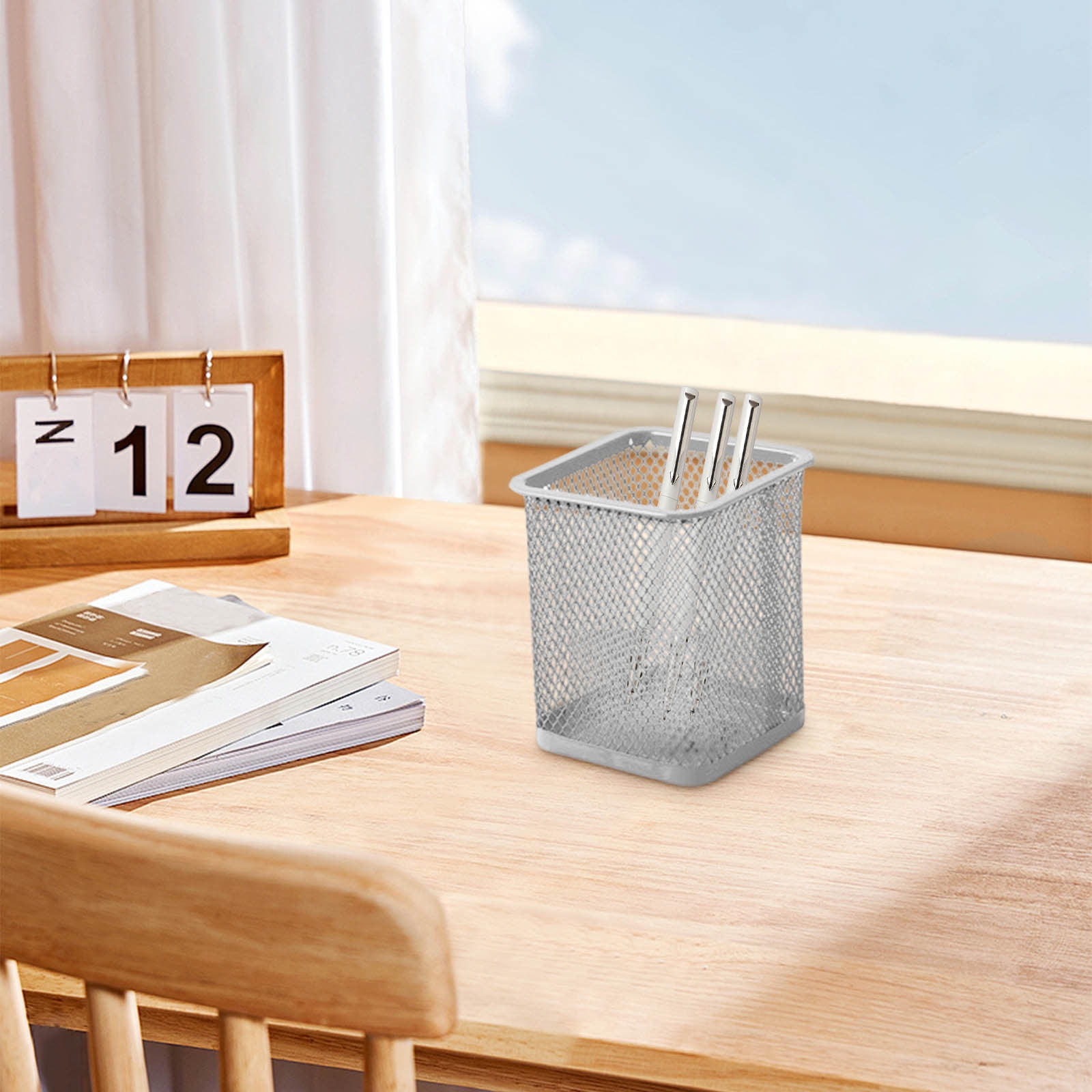 Pen Holder Mesh Pencil Holder Metal Pencil Holders Pen Organizer for Desk Office Pencil Holders, Back to Sch-ool Supplies K — image 4