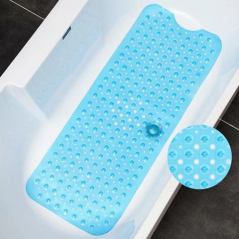 Non Slip Shower Mat for Bathtub Floor with Suction Cups 100x40cm - Clear — image 6