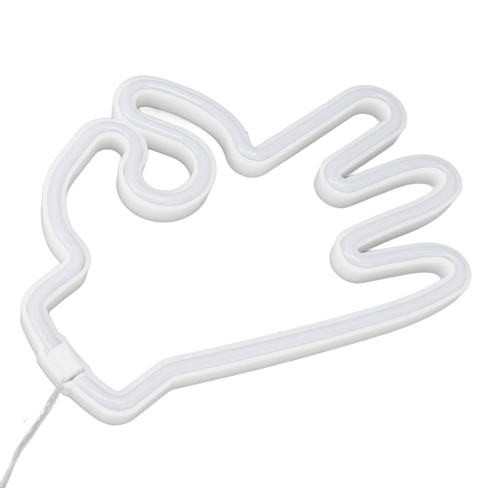 Hand Finger Neon Light OK Shaped LED Neon Sign Battery USB and Battery Powered Wall Decor Light for Home Bedroom — image 5