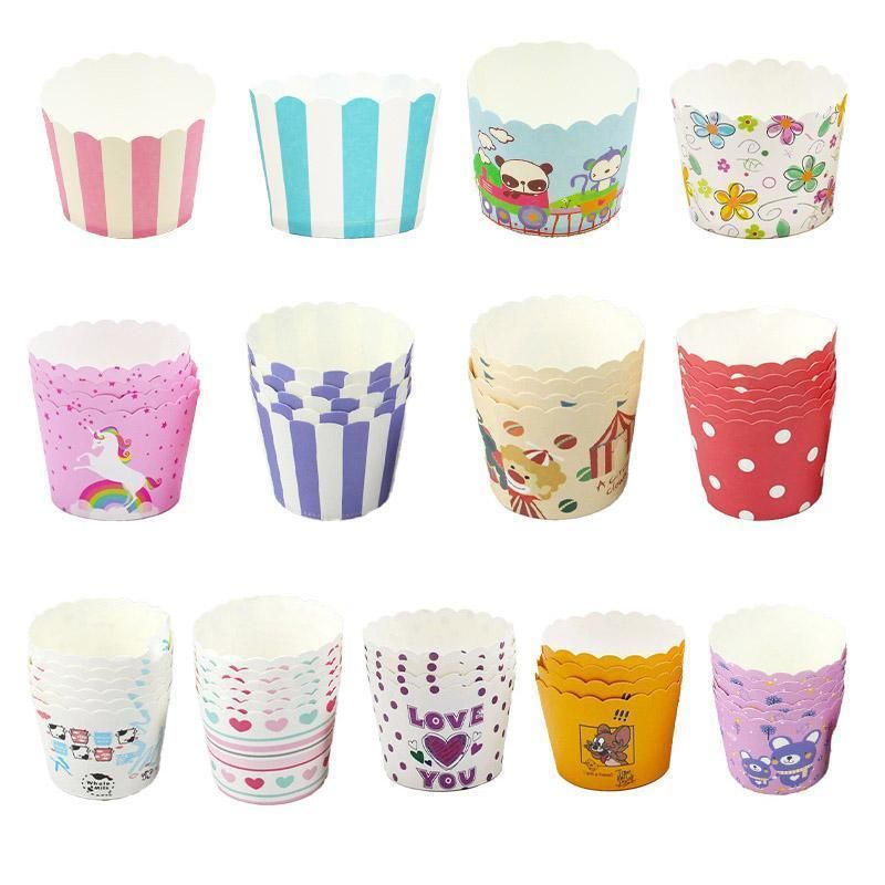 500pcs Colorful Cupcake Muffin Baking Cups Greaseproof Nonstick Paper Liners - Cupcake-500pcs-DJMCB — image 3