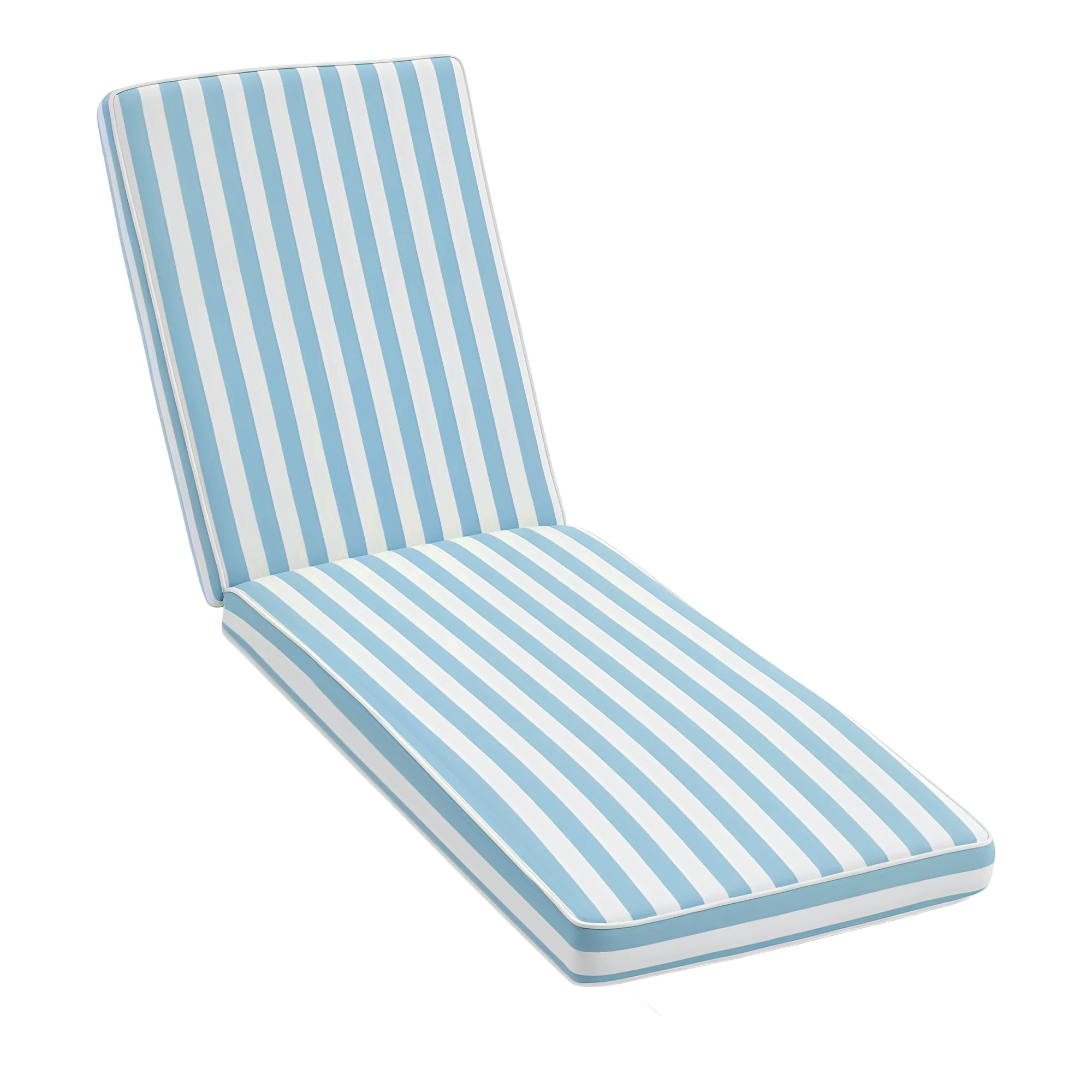 Gardeon Outdoor Chaise Lounge Cushion Lounge Chair Pad Sunbed Mattress Blue — image 3