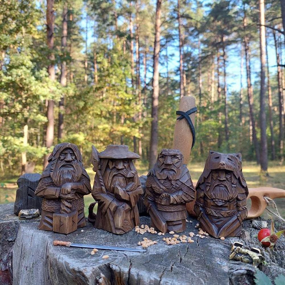 Odin Thor Resin Viking Statue Art Craft Ornaments for Home Outdoor Garden Decoration — image 6