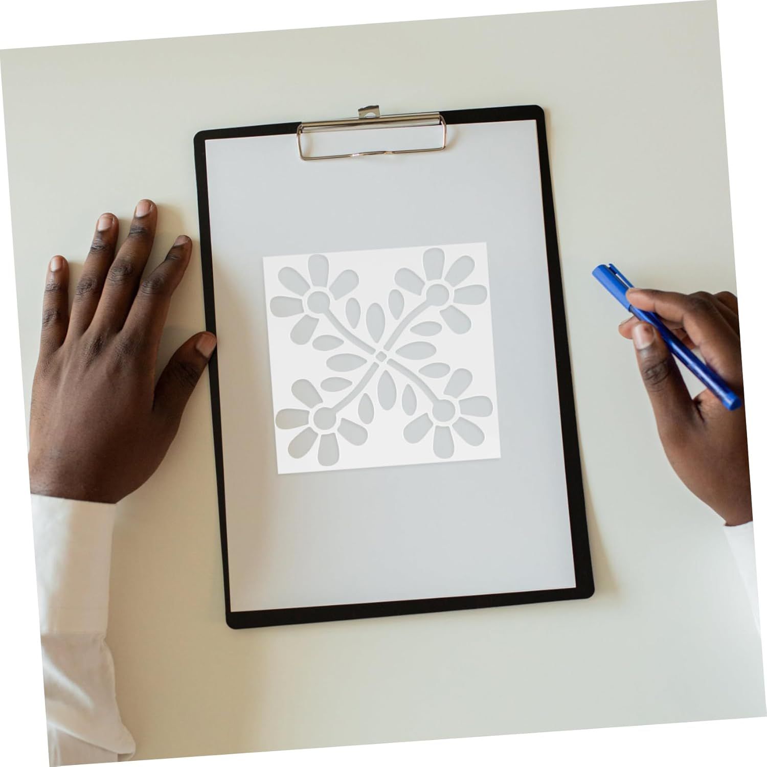 48pcs painting art template stencils dotTemplates stencils stencil template drawing template kit scrapbook child flowers white โ image 5