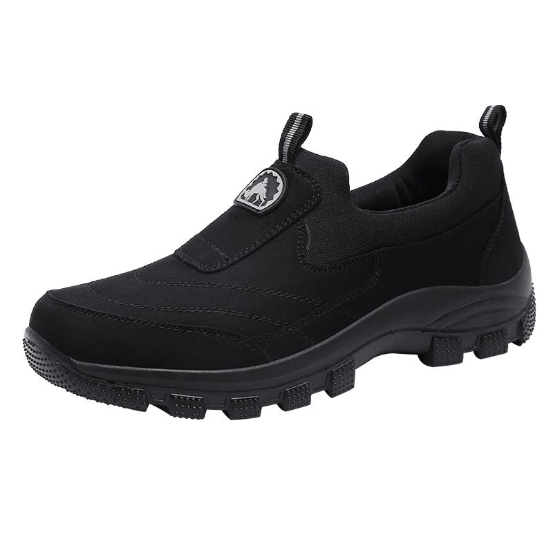 Men Slip On Hiking Shoes Waterproof Low Top Black 40