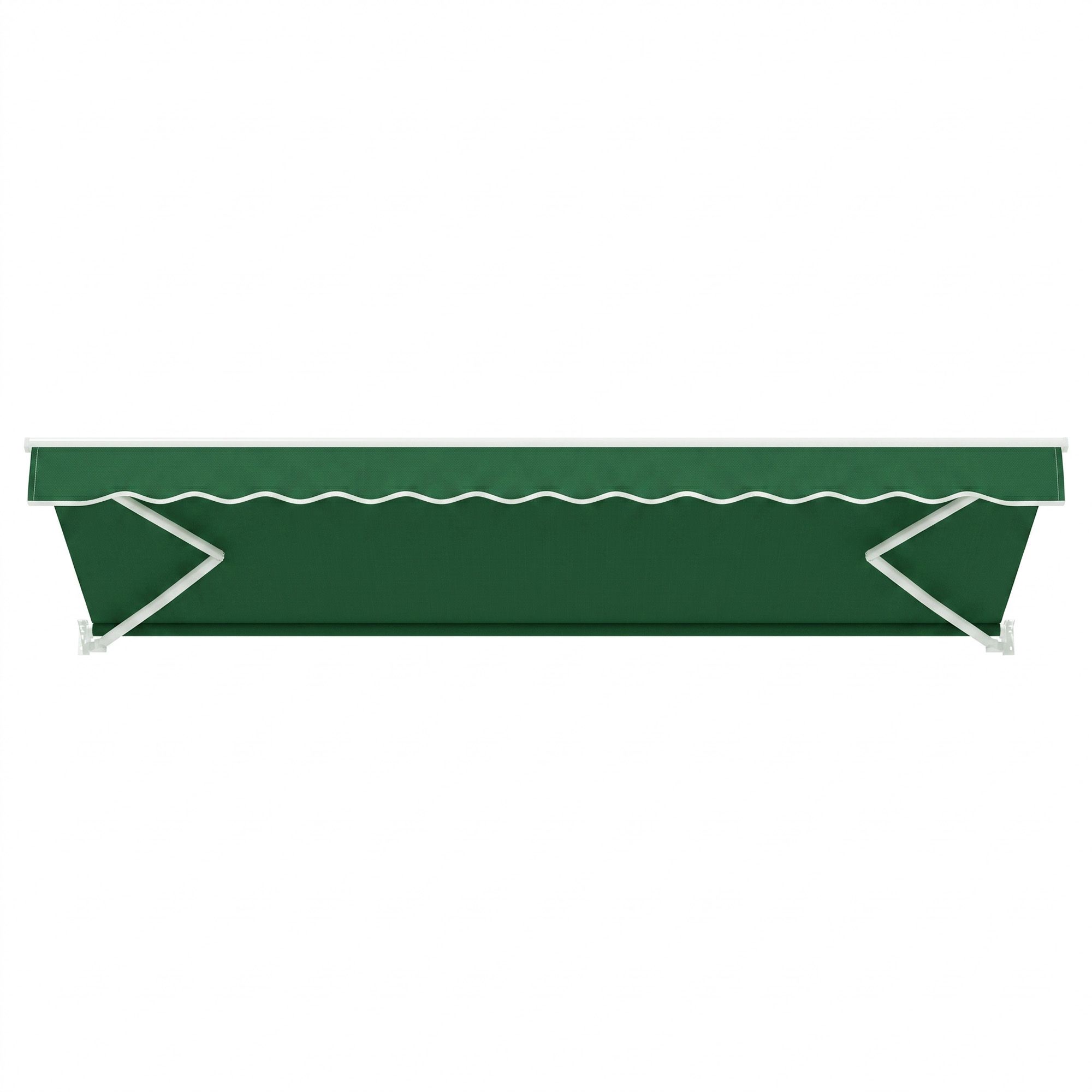 Instahut Retractable Folding Arm Awning Manual Sunshade 5Mx3M Dark Green — image 3