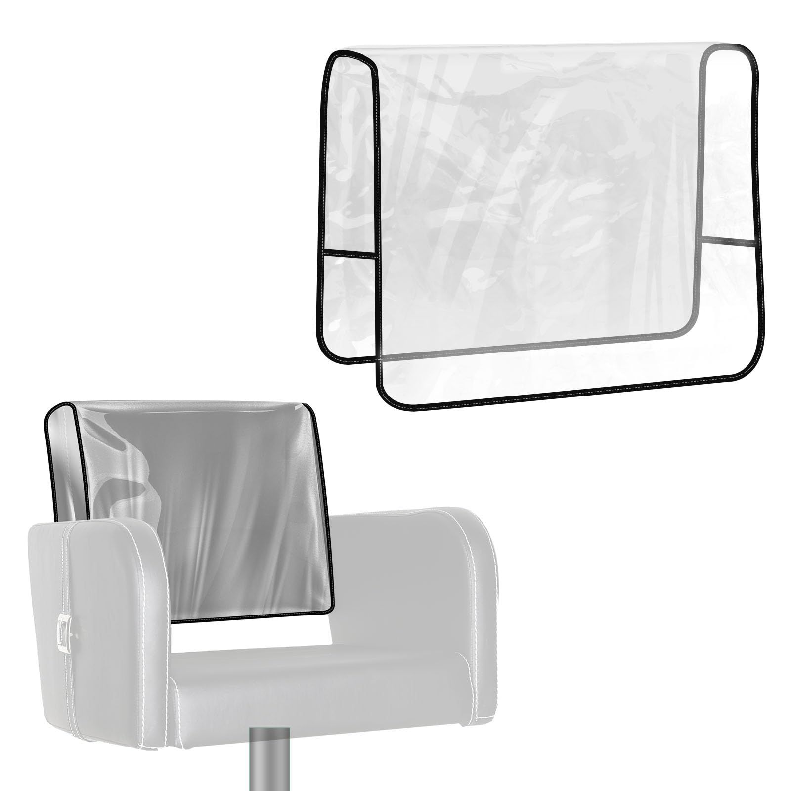 3pcs Plastic Salon Chair Back Covers Protectors - Pack of 3, Clear Vinyl Cover for Most Standard Salon Chairs. Protect Chairs from Stains, Chemicals, Mousse โ image 3