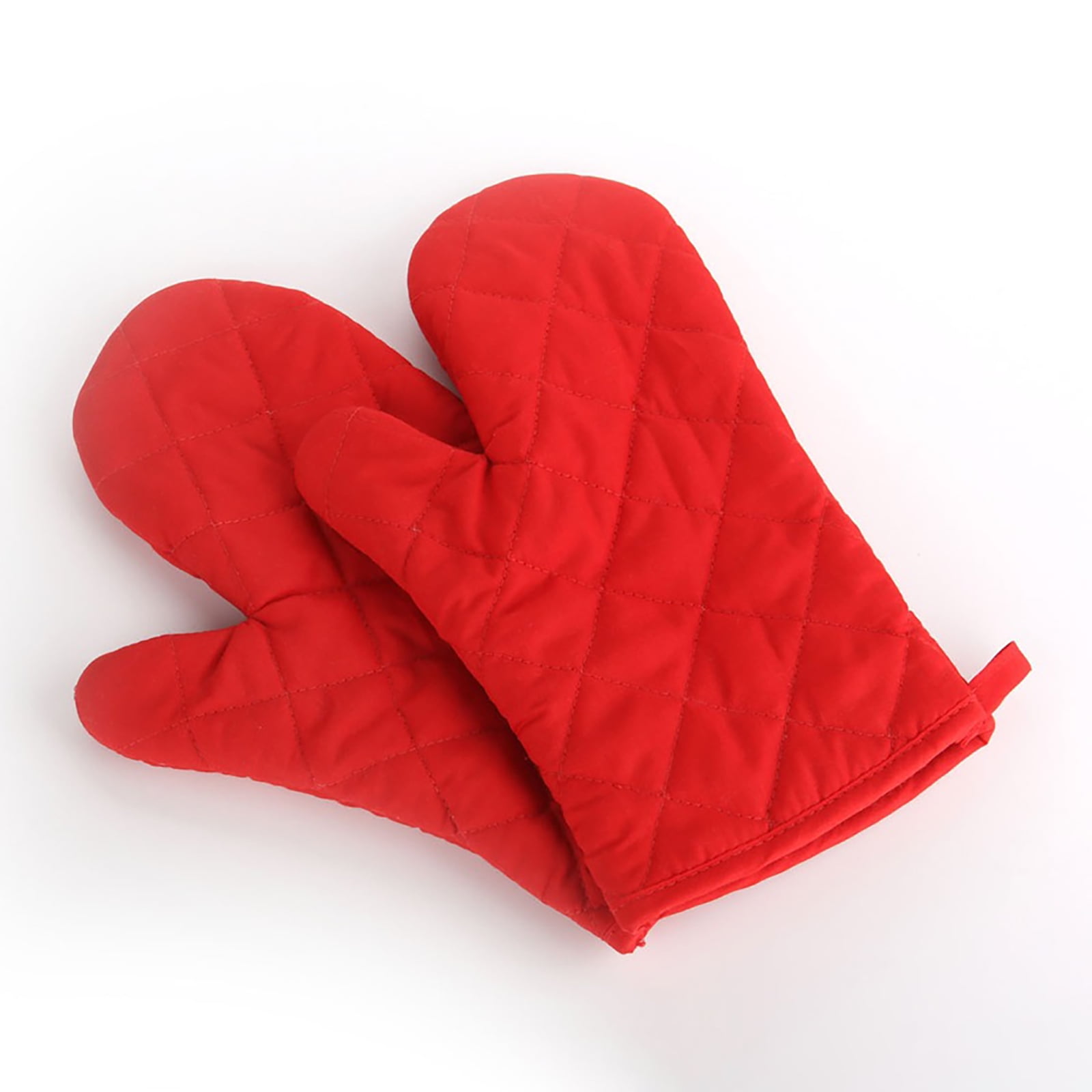 2 Pieces Oven Mitts and Grill Gloves, Non-Slip Cooking Gloves for Baking, Grilling and Everyday Kitchen Use, Red — image 5