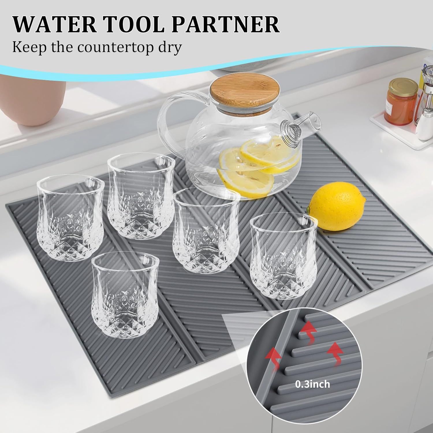 Dish Drying Mat for Kitchen Counter — image 3