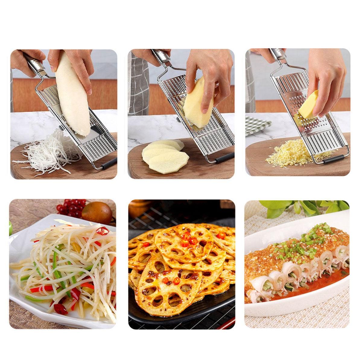Multi-Purpose Vegetable Slicer Peeler Stainless Steel Grater Shredder Cutter โ image 6