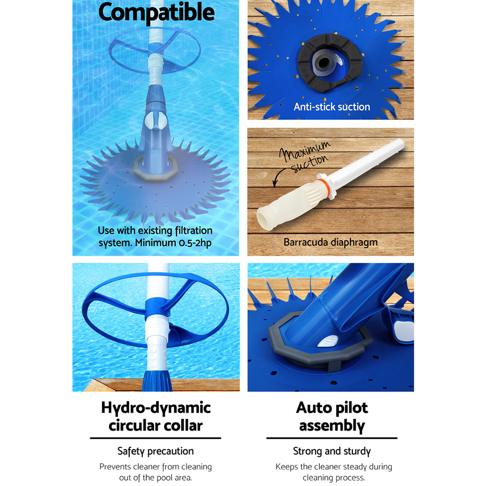 Aqua Buddy Pool Cleaner Automatic Vacuum Floor Climb Swimming Wall Pool 10M Hose — image 5