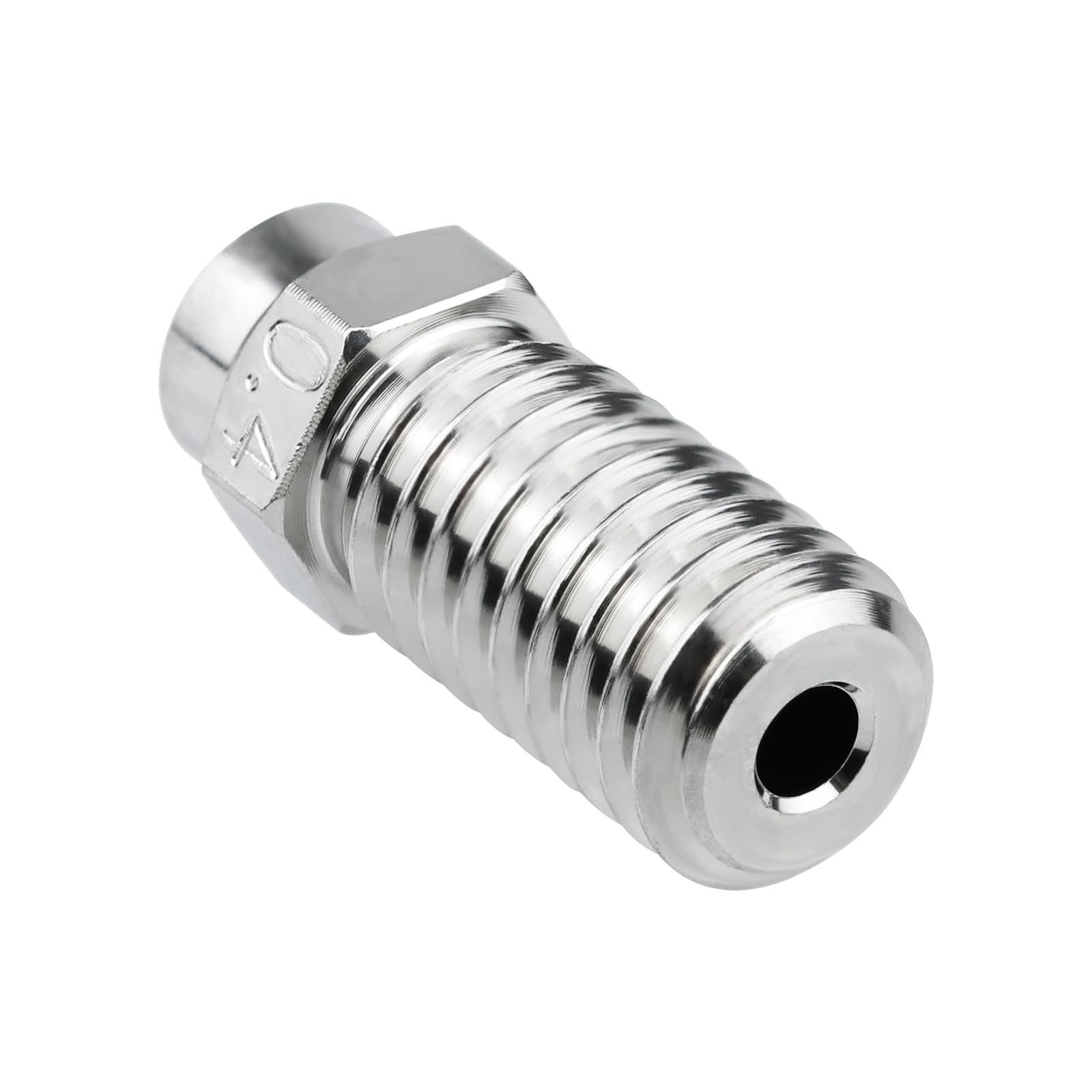 Upgrade Bimetal Nozzle 0.4mm High Flow High Temperature Plated Copper Hardened Steel Bimetallic Nozzle Compatible (Nozzle 0.4)