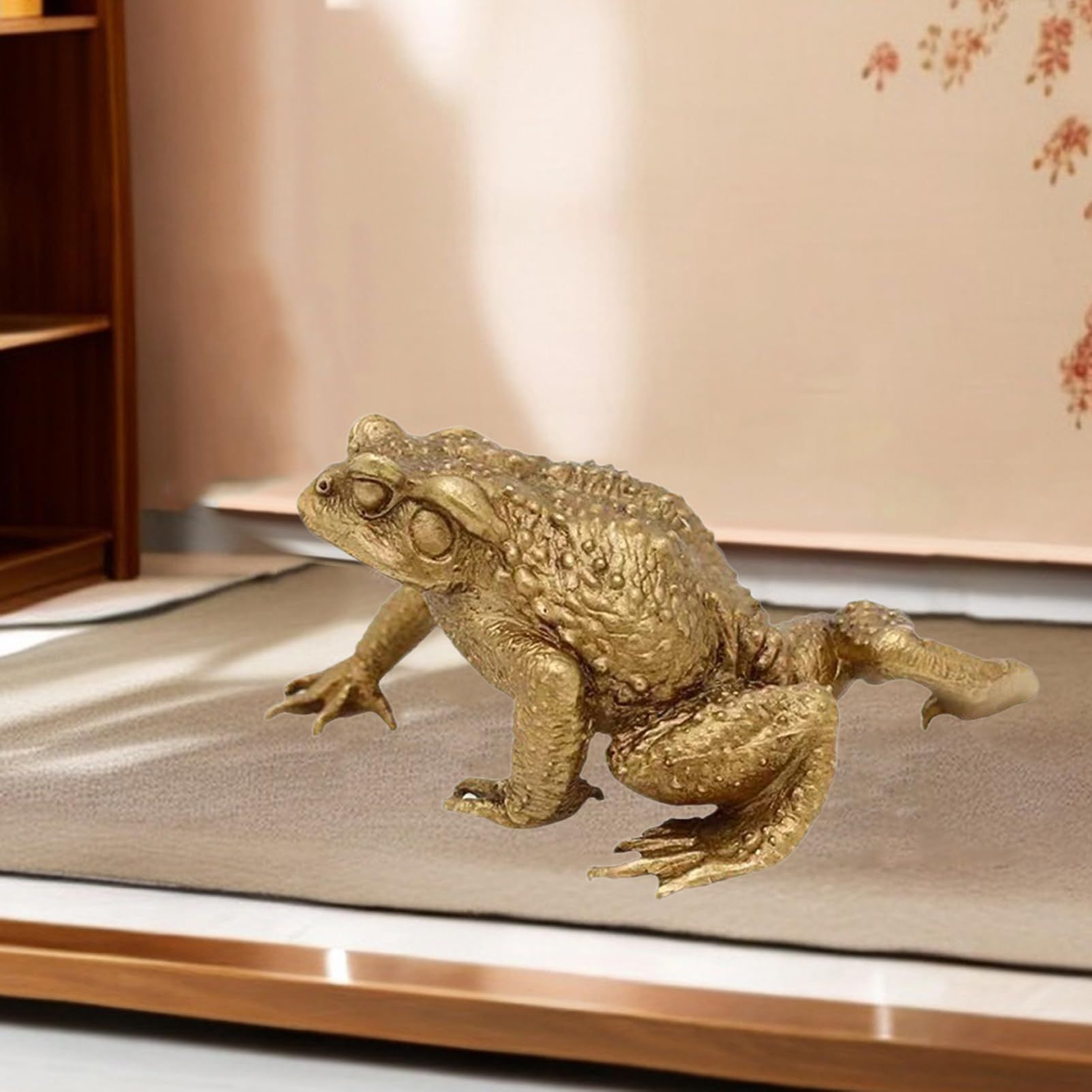 2pcs Toad shaped decoration copper toad statue lucky animal frog model sculpture desktop toy feng shui decoration โ image 2