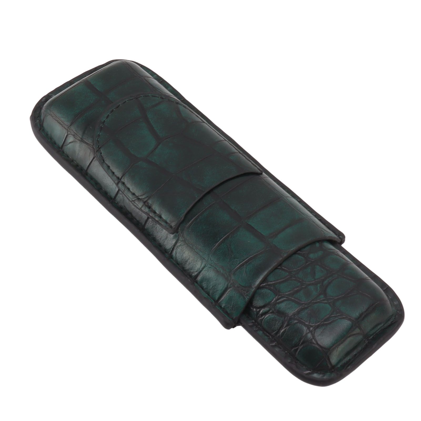 2 Finger Cigar Case Waterproof Portable Artificial Leather Cigar Case Box for Men Office Business — image 6