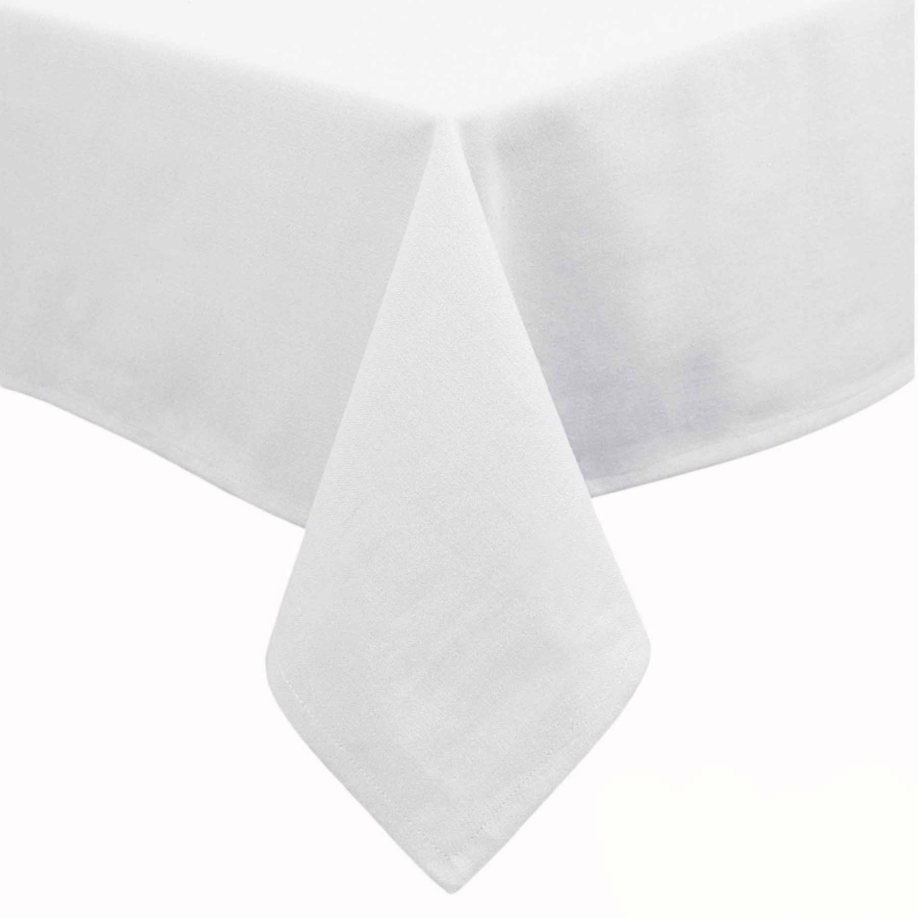 Hoydu Cotton Blend Table Cloth 180cm x 260cm - Bright White