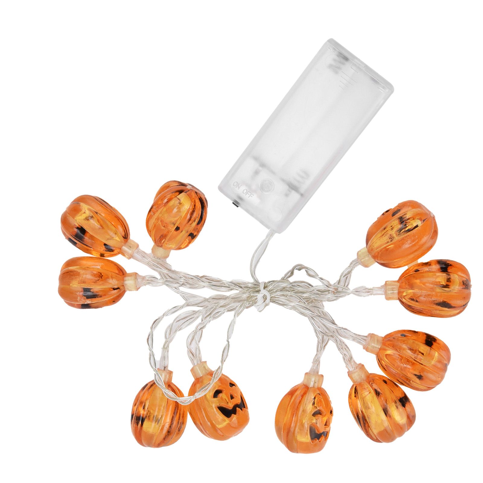 10LED Pumpkin String Lights Battery Operated Halloween Decorative Lamp for Home Yard Festival Party — image 2