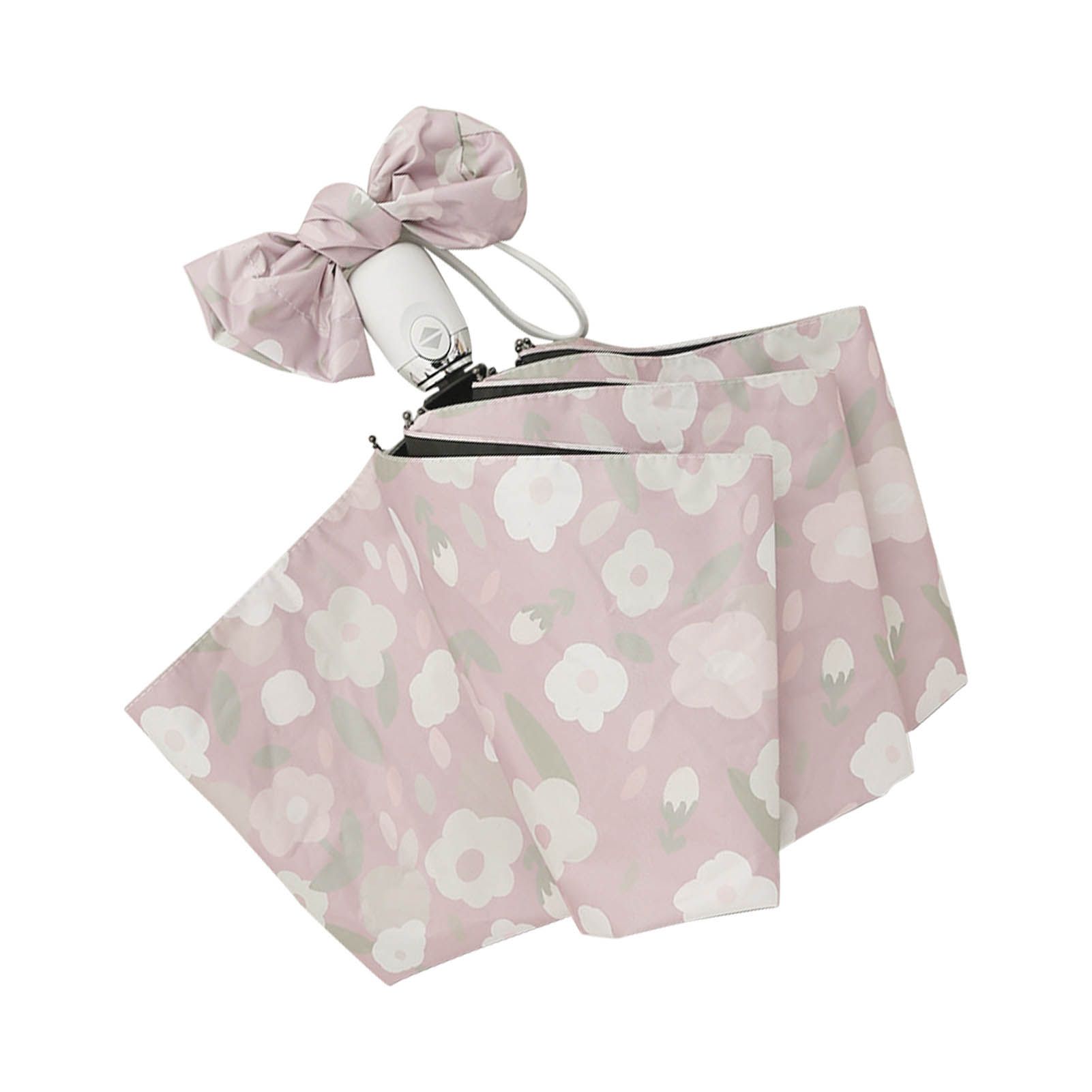 Automatic Umbrella Small Flower Style Umbrella Sunshade UV Protection Folding Umbrella Sun Rain Waterproof Umbrella — image 2