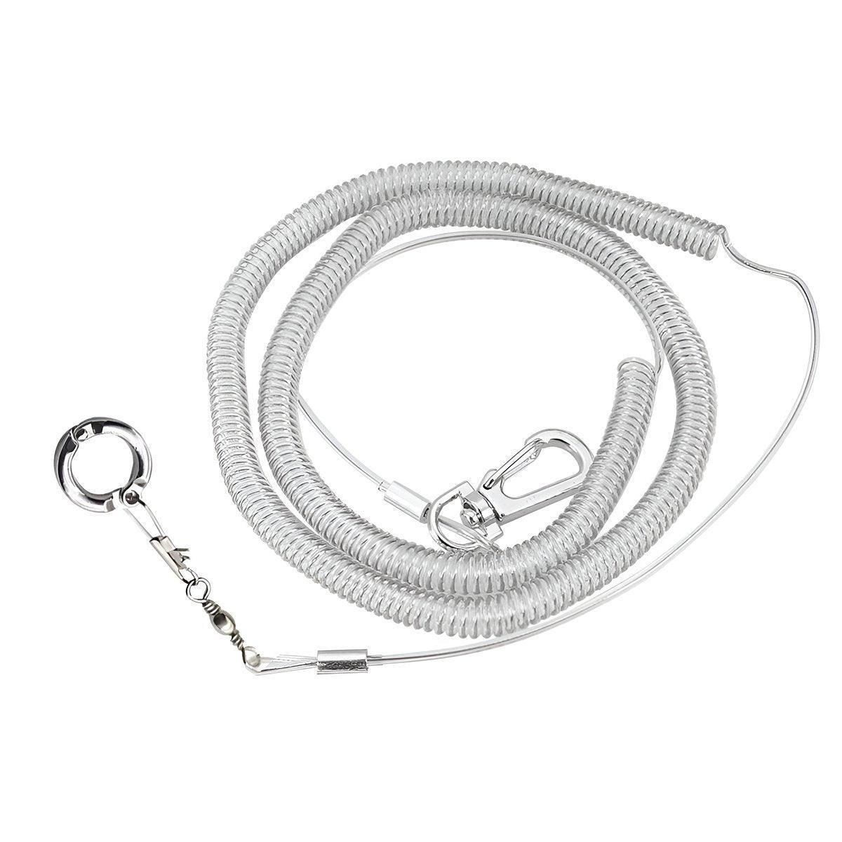 Parrot Leg Ring Anti Slip Bird Anklet Elastic Rope with Alloy Fasteners Supplies - 5mm