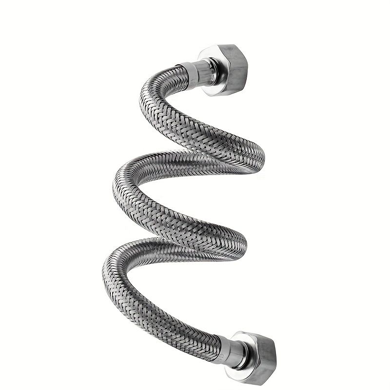 [Flexible Braided Hose] Flexible Zinc Alloy Braided Hose - 30cm/40cm/50cm/60cm with Brass Fittings, Safe for Outdoor Gardening, Car Washing & Pet Areas — image 2
