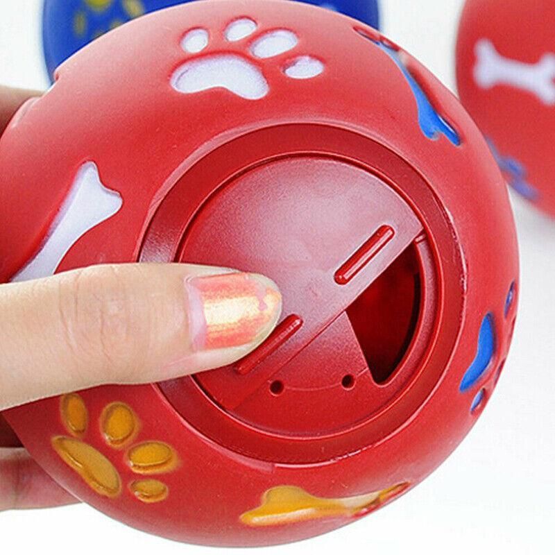 11cm Dog Pet Fun Tough-Treat Ball Tumbler Mental Food Dispenser Feeder Puzzle Toy - Blue โ image 5