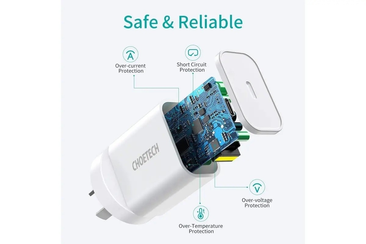 CHOETECH Q5004CL PD20W USB-C iPhone Fast Charger with MFi Certified USB-C Cable โ image 4