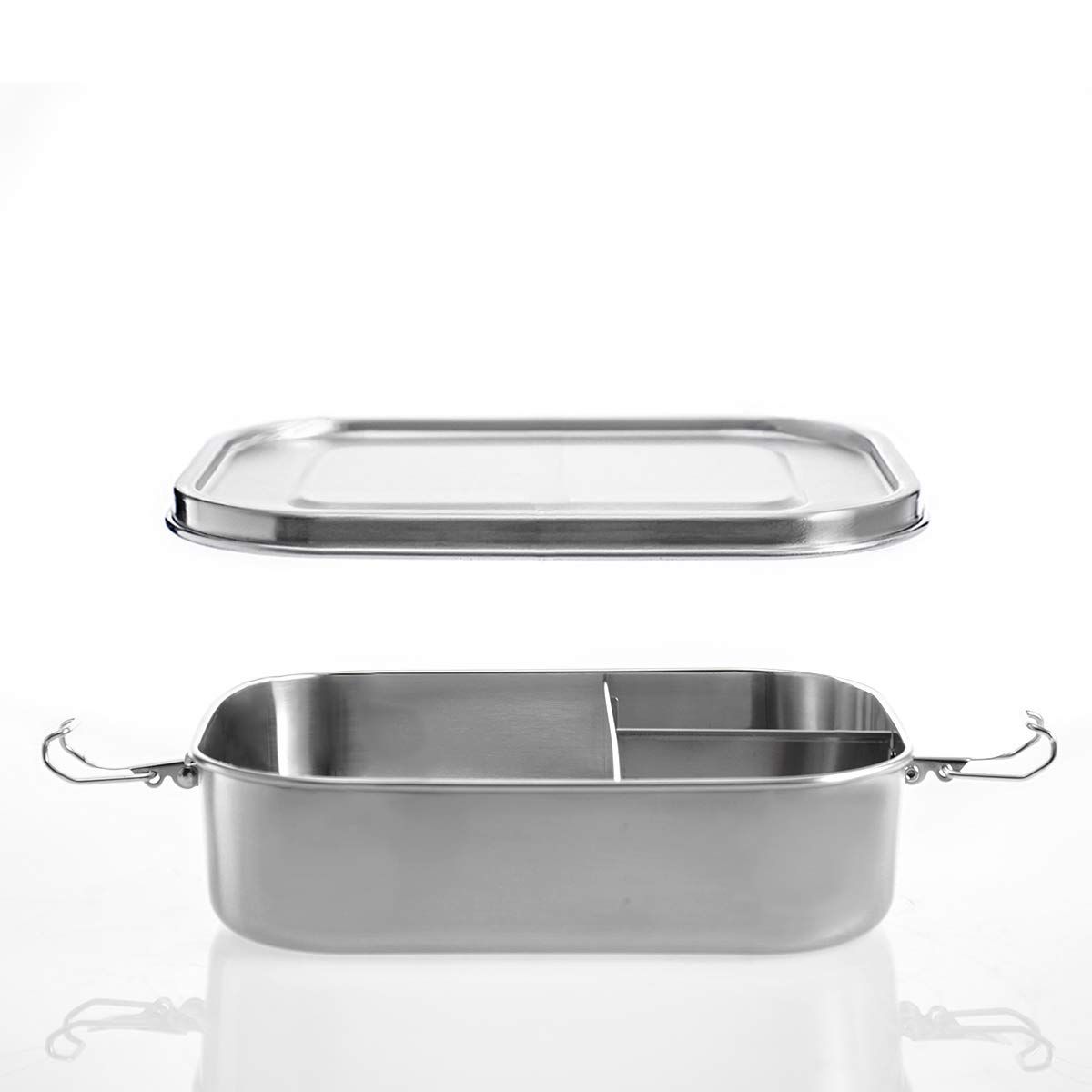 Stainless Steel Bento Box Lunch Containers For Adults Leakproof 3 Compartment Metal Bento Lunch Box Food Container For Over — image 2